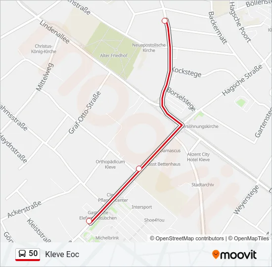 50 Bus Line Map