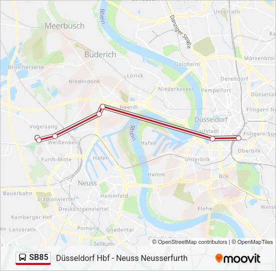 SB85 Bus Line Map