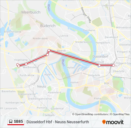 SB85 Bus Line Map