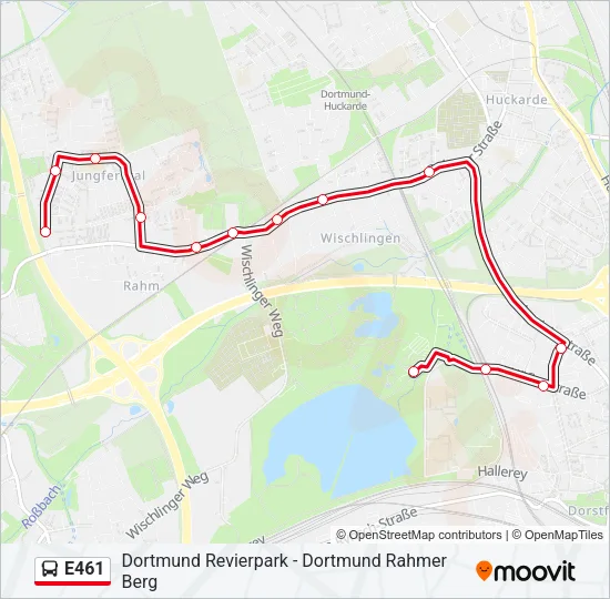 E461 Bus Line Map
