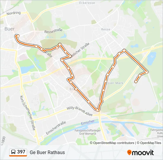 397 Bus Line Map