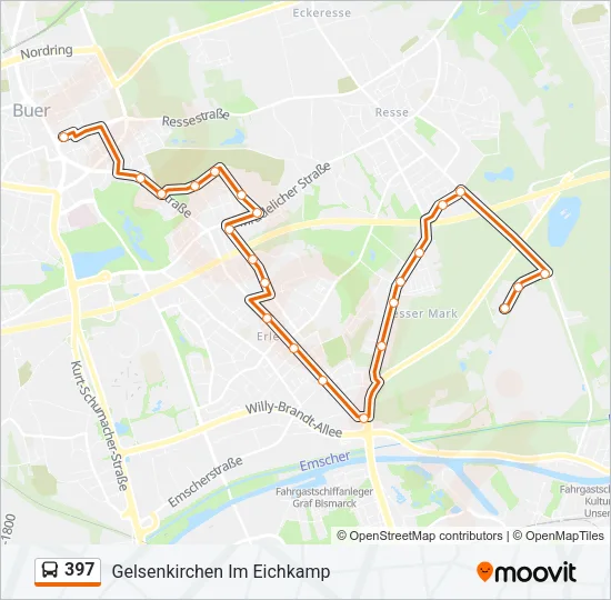 397 Bus Line Map