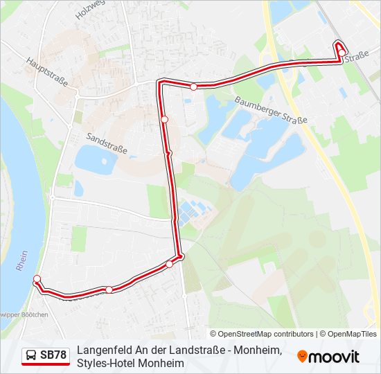 SB78 Bus Line Map