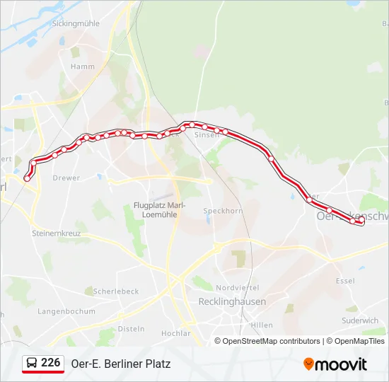 226 Bus Line Map