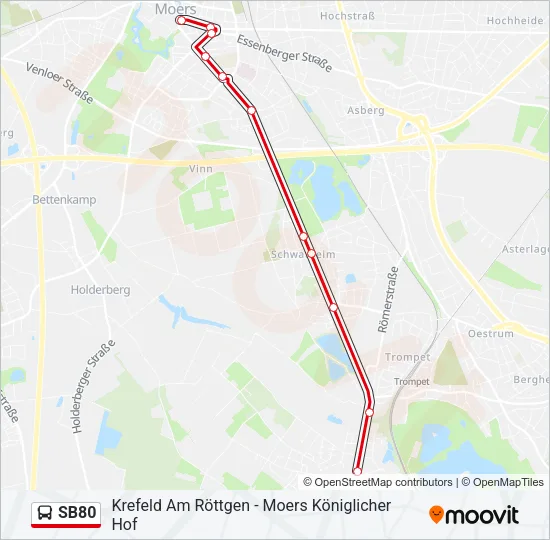 SB80 Bus Line Map