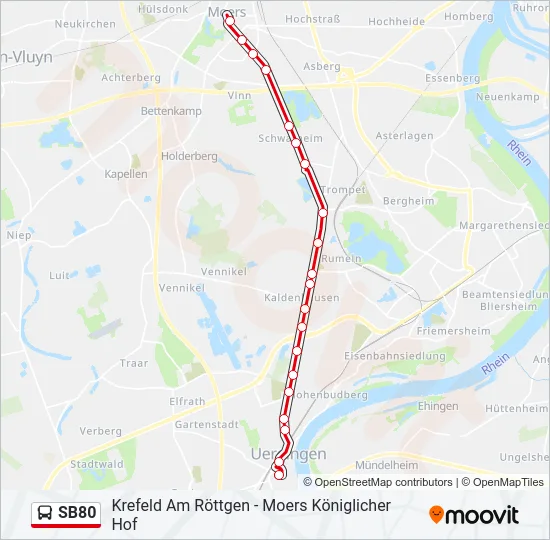 SB80 Bus Line Map
