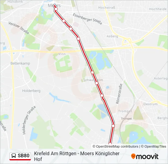 SB80 Bus Line Map