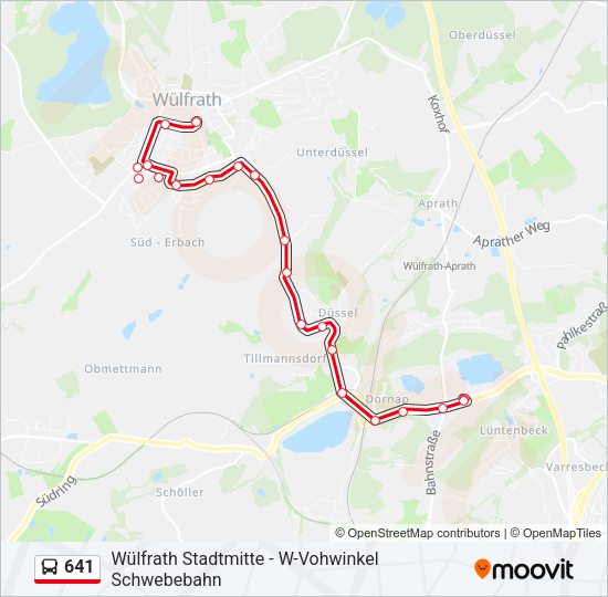 641 Bus Line Map