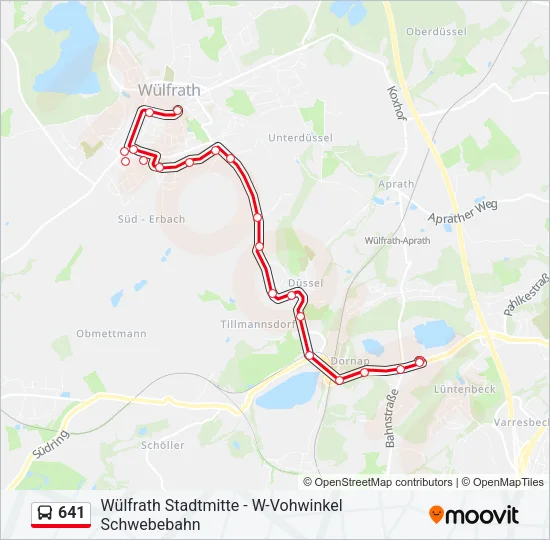 641 Bus Line Map