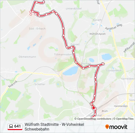 641 Bus Line Map
