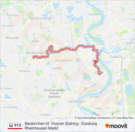 912 Bus Line Map
