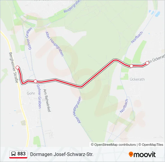 883 Bus Line Map