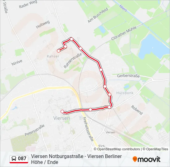 087 Bus Line Map