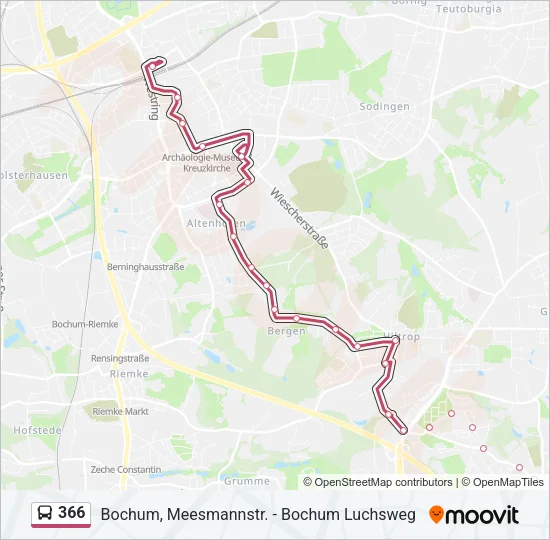 366 Bus Line Map