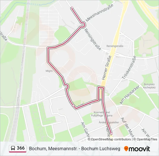 366 Bus Line Map