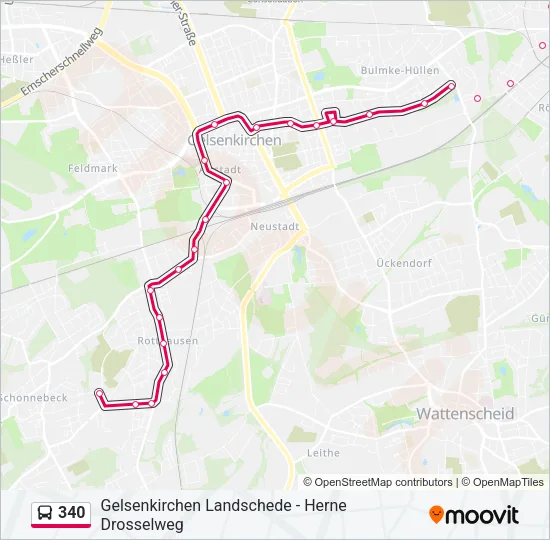 340 Bus Line Map