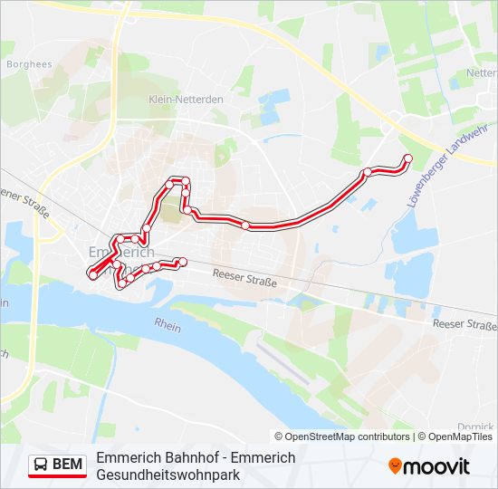 Автобус BEM: карта маршрута