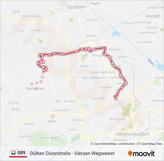 089 Bus Line Map