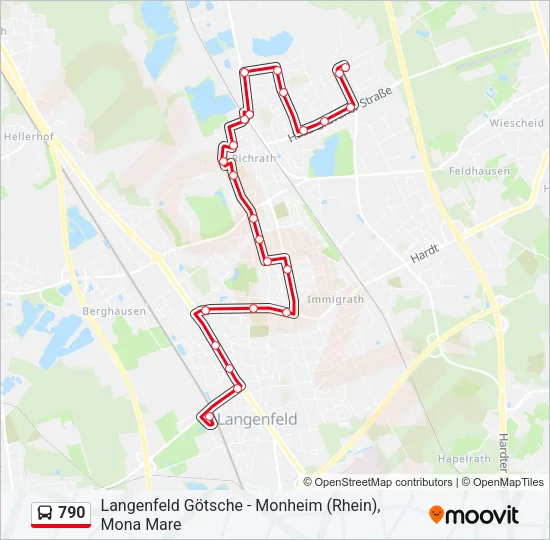 790 Bus Line Map