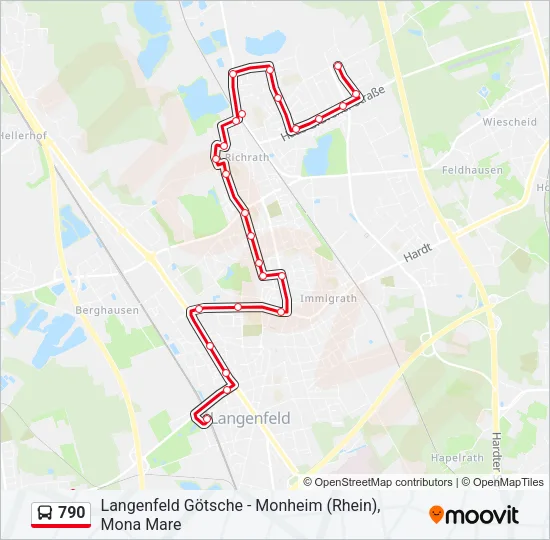 790 Bus Line Map