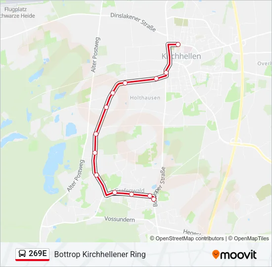 269E Bus Line Map