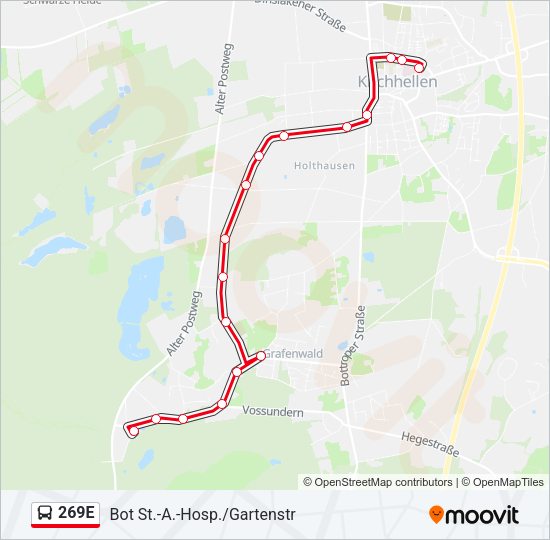 269E Bus Line Map