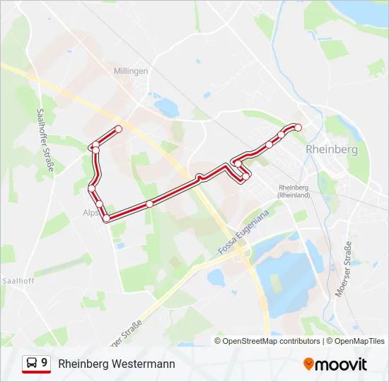9 Bus Line Map