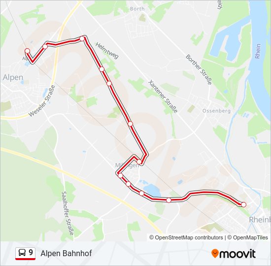 9 Bus Line Map