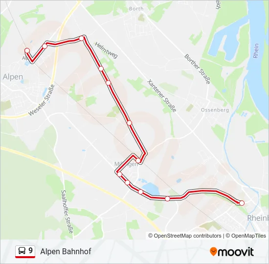 9 Bus Line Map