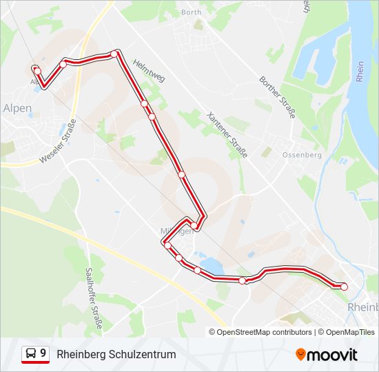 9 Bus Line Map