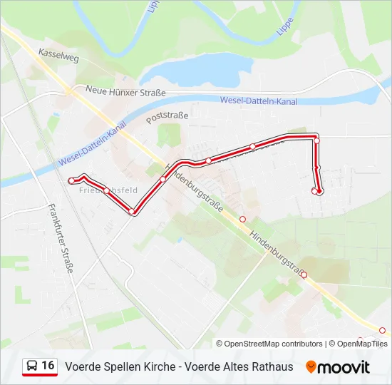 16 Bus Line Map