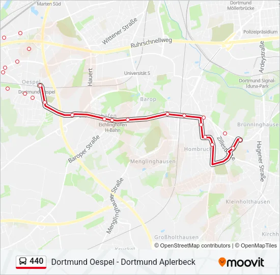 440 Bus Line Map