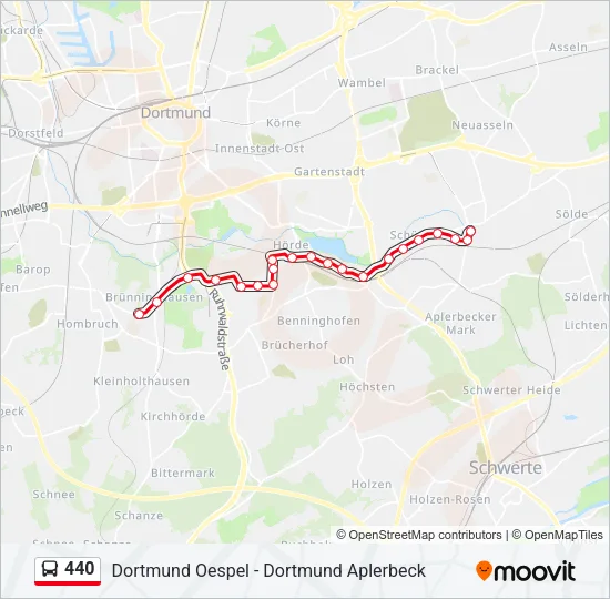 440 Bus Line Map