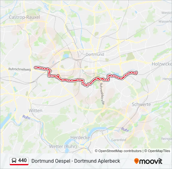 440 Bus Line Map
