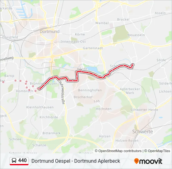 440 Bus Line Map