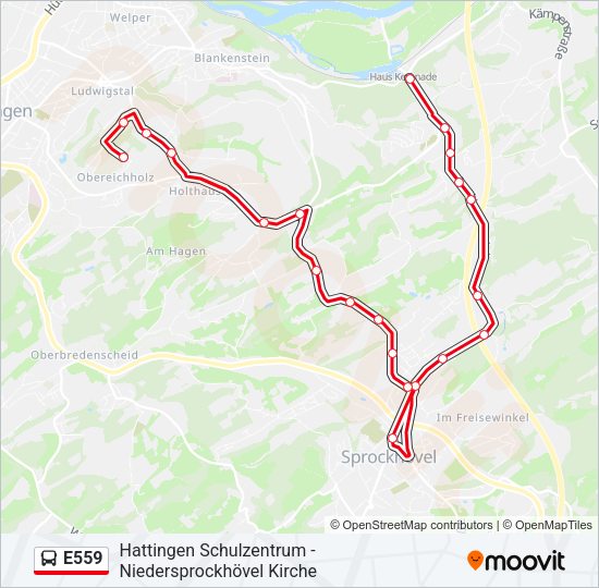 E559 Bus Line Map