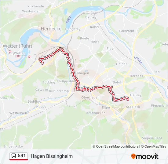 541 Bus Line Map