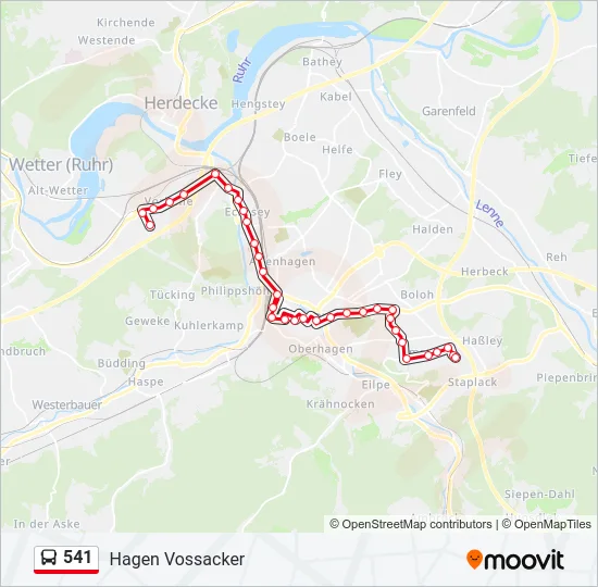 541 Bus Line Map