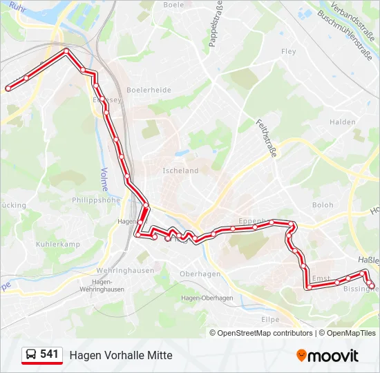 541 Bus Line Map