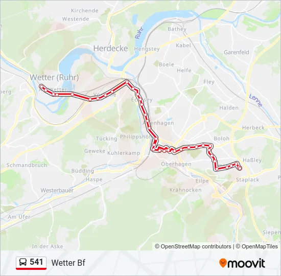 541 Bus Line Map
