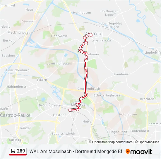 289 Bus Line Map