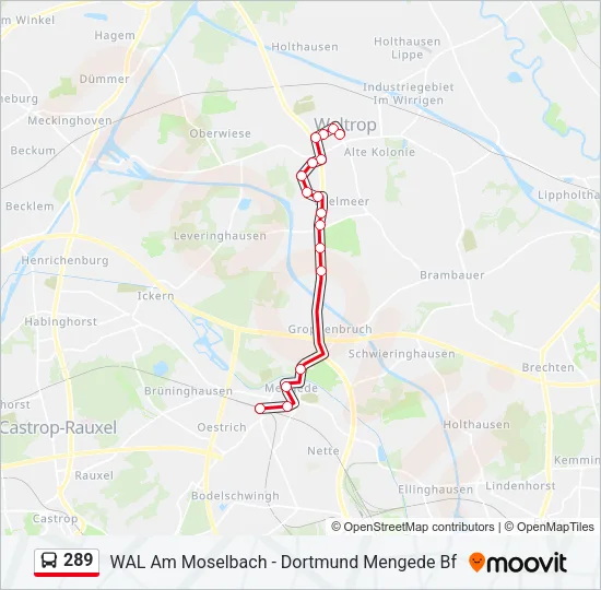 289 Bus Line Map