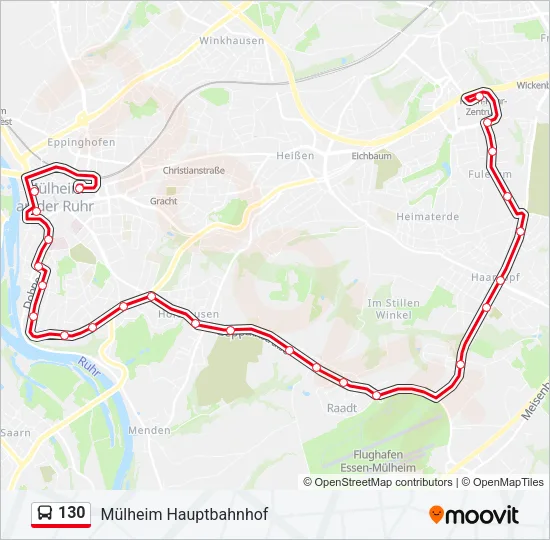 130 Bus Line Map