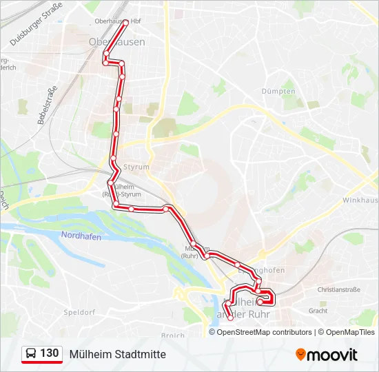 130 Bus Line Map