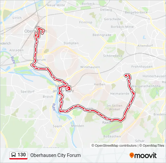 130 Bus Line Map