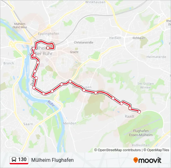 130 Bus Line Map