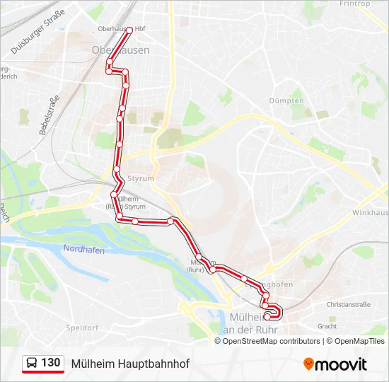 Автобус 130: карта маршрута