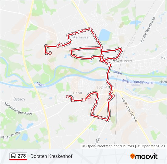 278 bus Line Map