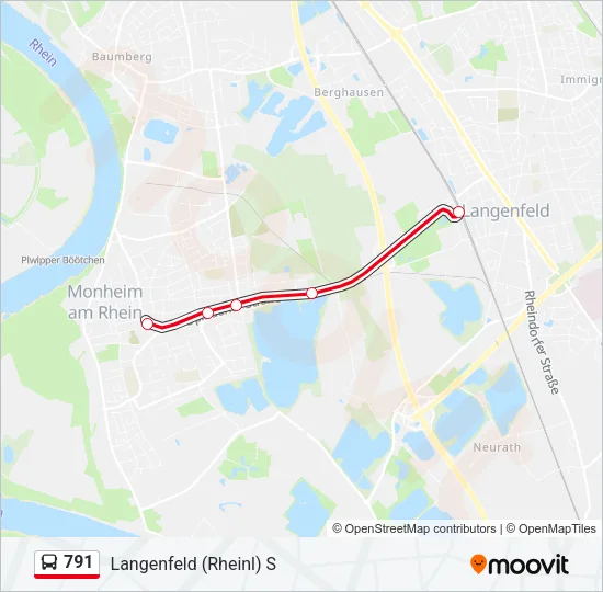 791 Bus Line Map