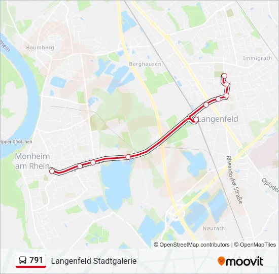 791 Bus Line Map